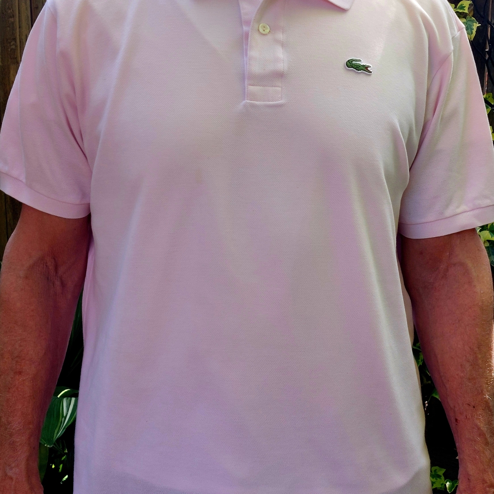 Lacoste Men's Pale Pink Polo Shirt